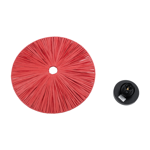 GLOBOSTAR® COLOMBO 02281 Boho Φωτιστικό Τοίχου - Απλίκα με Ντουί 1 x E27 AC 220-240V IP20 - Κόκκινο - Μ40 x Π40 x Υ9cm