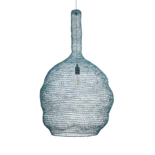 GLOBOSTAR® KENTUCKY 02355 Vintage Κρεμαστό Φωτιστικό Οροφής με Ντουί 1 x E27 AC 220-240V IP20 - Τιρκουάζ - Μ60 x Π60 x Υ90cm