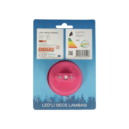 GloboStar® KIDDO 202-0002 Παιδικό Φωτιστικό Νυκτός LED 1W 95lm 120° AC220-240V IP20 Ψυχρό Λευκό 6000K- Μ5.5 x Π5.5 x Υ8cm - 2 Χρόνια Εγγύηση