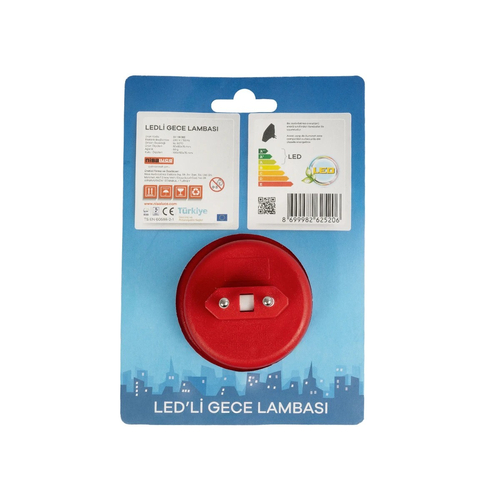 GloboStar® KIDDO 202-0004 Παιδικό Φωτιστικό Νυκτός LED 1W 95lm 120° AC220-240V IP20 Ψυχρό Λευκό 6000K - Μ5.5 x Π5.5 x Υ8cm - 2 Χρόνια Εγγύηση