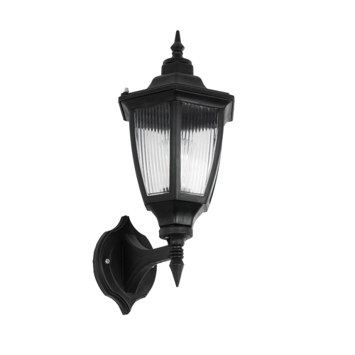 GLOBOSTAR® ENGLAND 202-0011 Vintage Φωτιστικό Τοίχου - Απλίκα με Ντουί 1 x E27 AC 220-240V IP44 - Μαύρο - Μ25 x Π20 x Υ42cm