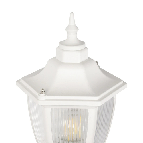 GLOBOSTAR® ENGLAND 202-0012 Vintage Φωτιστικό Τοίχου - Απλίκα με Ντουί 1 x E27 AC 220-240V IP44 - Λευκό - Μ25 x Π20 x Υ42cm