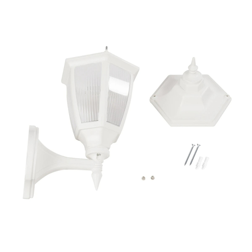 GLOBOSTAR® ENGLAND 202-0012 Vintage Φωτιστικό Τοίχου - Απλίκα με Ντουί 1 x E27 AC 220-240V IP44 - Λευκό - Μ25 x Π20 x Υ42cm