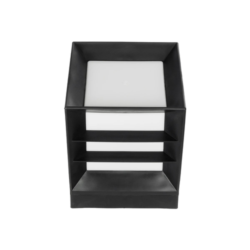 GloboStar® ENGLAND 202-0018 Μοντέρνο Επιδαπέδιο Φωτιστικό Μονόφωτο 1 x E27 IP44 Μαύρο Πλαστικό - Μ22 x Π22 x Υ27cm