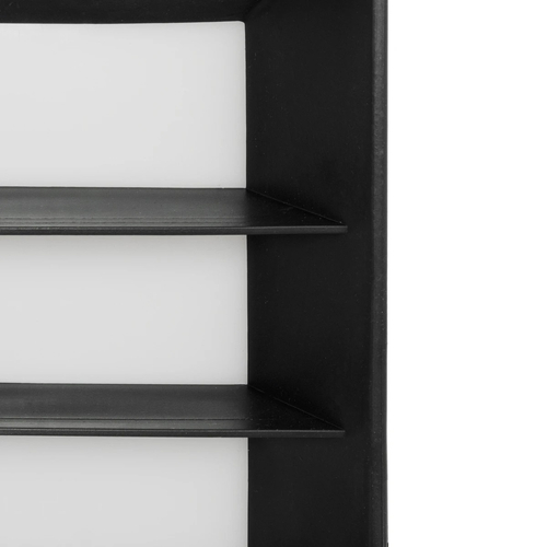 GloboStar® ENGLAND 202-0018 Μοντέρνο Επιδαπέδιο Φωτιστικό Μονόφωτο 1 x E27 IP44 Μαύρο Πλαστικό - Μ22 x Π22 x Υ27cm