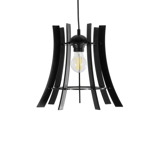 GLOBOSTAR® VIVIDUS 202-0029 Μοντέρνο Κρεμαστό Φωτιστικό Οροφής με Ντουί 1 x E27 AC 220-240V IP20 - Μαύρο - Μ30 x Π30 x Υ29cm