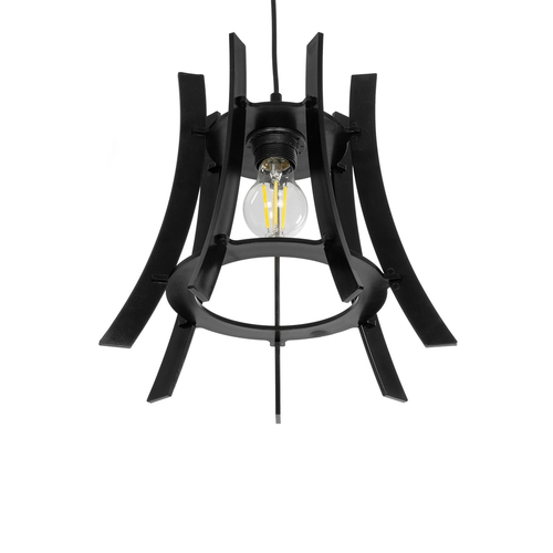 GLOBOSTAR® VIVIDUS 202-0029 Μοντέρνο Κρεμαστό Φωτιστικό Οροφής με Ντουί 1 x E27 AC 220-240V IP20 - Μαύρο - Μ30 x Π30 x Υ29cm