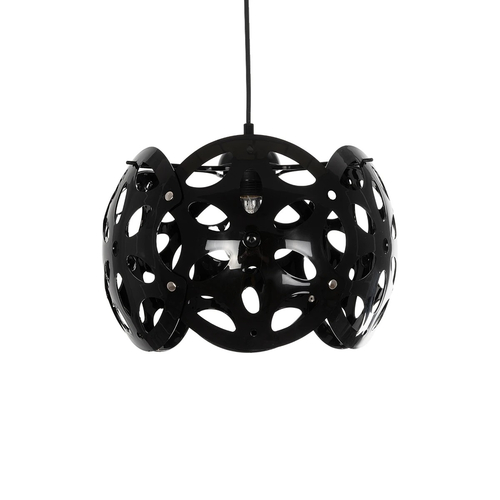 GLOBOSTAR® DOMINIC 202-0031 Μοντέρνο Κρεμαστό Φωτιστικό Οροφής με Ντουί 1 x E27 AC 220-240V IP20 - Μαύρο - Μ30 x Π30 x Υ24cm