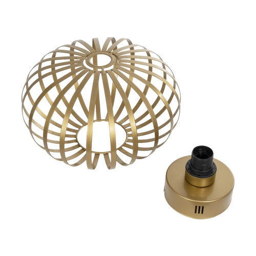 GLOBOSTAR® STAR 202-0050 Μοντέρνο Φωτιστικό Οροφής με Ντουί 1 x E27 AC 220-240V IP20 - Χρυσό - Μ40 x Π40 x Υ27cm