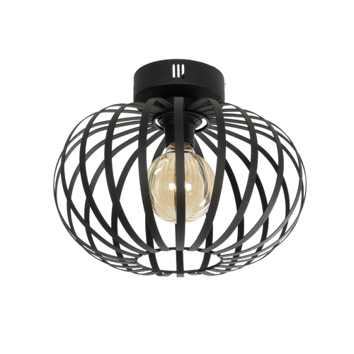 GLOBOSTAR® STAR 202-0051 Μοντέρνο Φωτιστικό Οροφής με Ντουί 1 x E27 AC 220-240V IP20 - Μαύρο - Μ40 x Π40 x Υ27cm