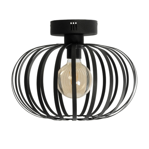 GLOBOSTAR® STAR 202-0051 Μοντέρνο Φωτιστικό Οροφής με Ντουί 1 x E27 AC 220-240V IP20 - Μαύρο - Μ40 x Π40 x Υ27cm