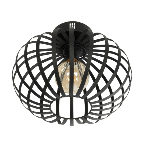 GLOBOSTAR® STAR 202-0051 Μοντέρνο Φωτιστικό Οροφής με Ντουί 1 x E27 AC 220-240V IP20 - Μαύρο - Μ40 x Π40 x Υ27cm