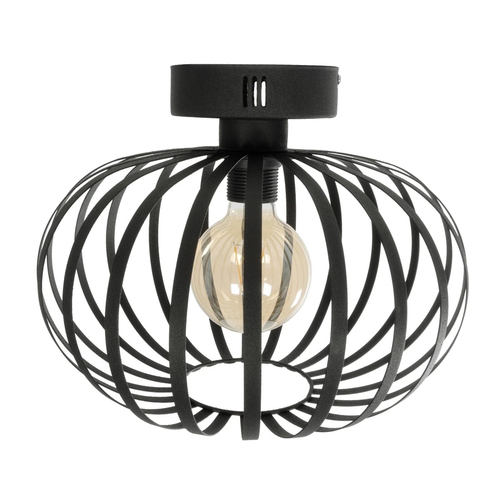 GLOBOSTAR® STAR 202-0051 Μοντέρνο Φωτιστικό Οροφής με Ντουί 1 x E27 AC 220-240V IP20 - Μαύρο - Μ40 x Π40 x Υ27cm