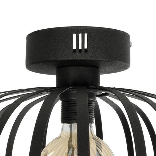 GLOBOSTAR® STAR 202-0051 Μοντέρνο Φωτιστικό Οροφής με Ντουί 1 x E27 AC 220-240V IP20 - Μαύρο - Μ40 x Π40 x Υ27cm