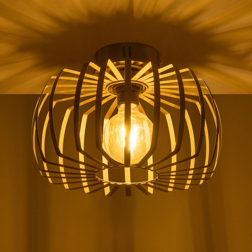 GLOBOSTAR® STAR 202-0053 Μοντέρνο Φωτιστικό Οροφής με Ντουί 1 x E27 AC 220-240V IP20 - Χρυσό - Μ40 x Π40 x Υ27cm