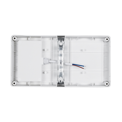 GLOBOSTAR® CELESTIAL 60694 Μοντέρνο Φωτιστικό Τοίχου - Απλίκα LED 15W 1575lm 120° AC 220-240V Αδιάβροχο IP65 Φυσικό Λευκό 4500K - Bridgelux SMD Chip - Λευκό Ματ - Μ26 x Π9 x Υ13.5cm - 3 Χρόνια Εγγύηση