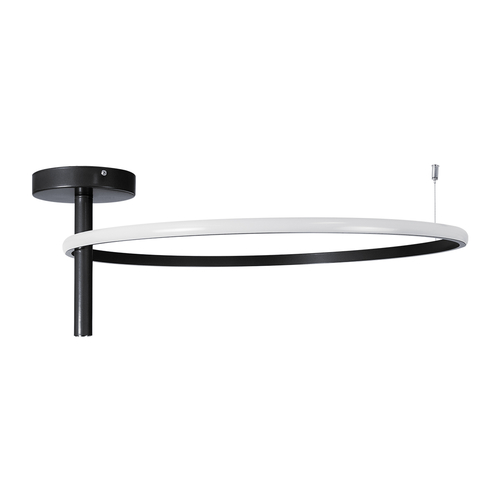 GLOBOSTAR® VERONA 61223 Μοντέρνο Φωτιστικό Οροφής LED 36W 4032lm 360° AC 220-240V IP20 Ρυθμιζόμενο Λευκό CCT με On/Off 2700K/4500K/6000K - Lumileds SMD Chip - Μαύρο Ματ - Μ60 x Π60 x Υ23cm - 3 Χρόνια Εγγύηση