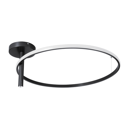 GLOBOSTAR® VERONA 61223 Μοντέρνο Φωτιστικό Οροφής LED 36W 4032lm 360° AC 220-240V IP20 Ρυθμιζόμενο Λευκό CCT με On/Off 2700K/4500K/6000K - Lumileds SMD Chip - Μαύρο Ματ - Μ60 x Π60 x Υ23cm - 3 Χρόνια Εγγύηση