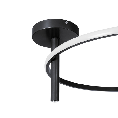 GLOBOSTAR® VERONA 61223 Μοντέρνο Φωτιστικό Οροφής LED 36W 4032lm 360° AC 220-240V IP20 Ρυθμιζόμενο Λευκό CCT με On/Off 2700K/4500K/6000K - Lumileds SMD Chip - Μαύρο Ματ - Μ60 x Π60 x Υ23cm - 3 Χρόνια Εγγύηση