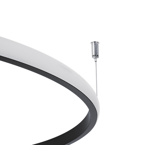 GLOBOSTAR® VERONA 61223 Μοντέρνο Φωτιστικό Οροφής LED 36W 4032lm 360° AC 220-240V IP20 Ρυθμιζόμενο Λευκό CCT με On/Off 2700K/4500K/6000K - Lumileds SMD Chip - Μαύρο Ματ - Μ60 x Π60 x Υ23cm - 3 Χρόνια Εγγύηση