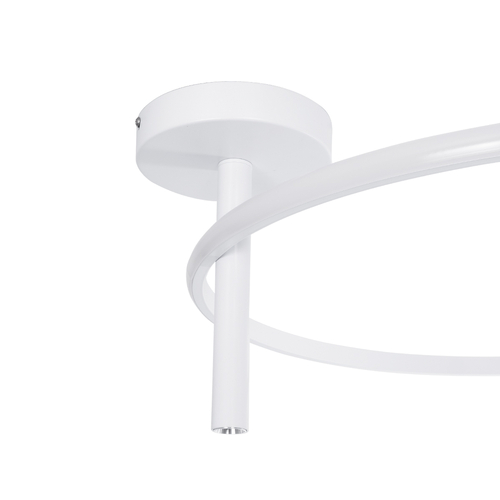 GLOBOSTAR® VERONA 61224 Μοντέρνο Φωτιστικό Οροφής LED 36W 4032lm 360° AC 220-240V IP20 Ρυθμιζόμενο Λευκό CCT με On/Off 2700K/4500K/6000K - Lumileds SMD Chip - Λευκό Ματ - Μ60 x Π60 x Υ23cm - 3 Χρόνια Εγγύηση