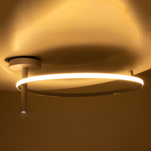 GLOBOSTAR® VERONA 61224 Μοντέρνο Φωτιστικό Οροφής LED 36W 4032lm 360° AC 220-240V IP20 Ρυθμιζόμενο Λευκό CCT με On/Off 2700K/4500K/6000K - Lumileds SMD Chip - Λευκό Ματ - Μ60 x Π60 x Υ23cm - 3 Χρόνια Εγγύηση