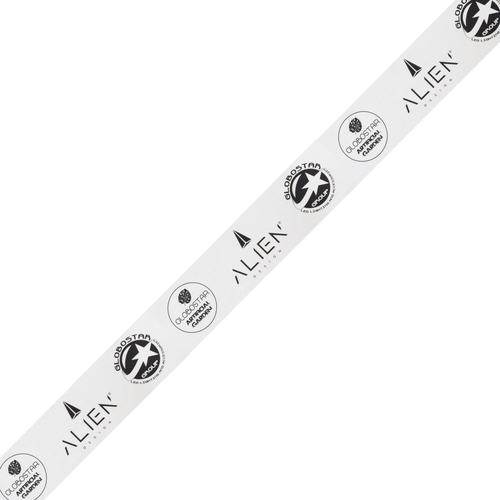 GLOBOSTAR® PACKAGING 79960 Αυτοκόλλητη Ταινία Συσκευασίας Υψηλής Ποιότητας Φάρδους 5.5cm & Μήκους 150 Μέτρων - Διάφανο & Μαύρο - GLOBOSTAR & ALIEN Design - Μ15000 x Π5.5 x Υ0.01cm