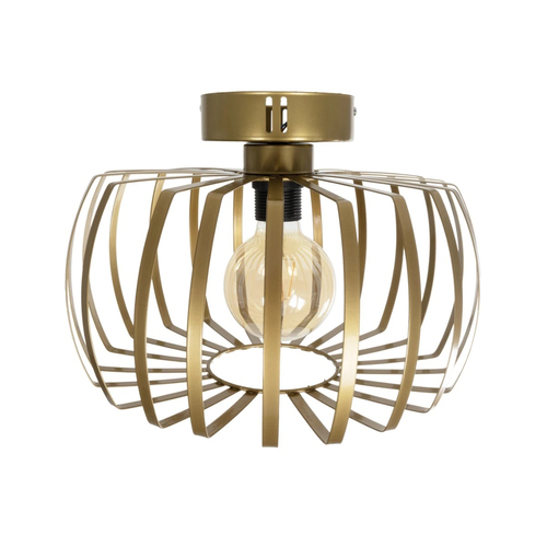 GLOBOSTAR® STAR 202-0053 Μοντέρνο Φωτιστικό Οροφής με Ντουί 1 x E27 AC 220-240V IP20 - Χρυσό - Μ40 x Π40 x Υ27cm