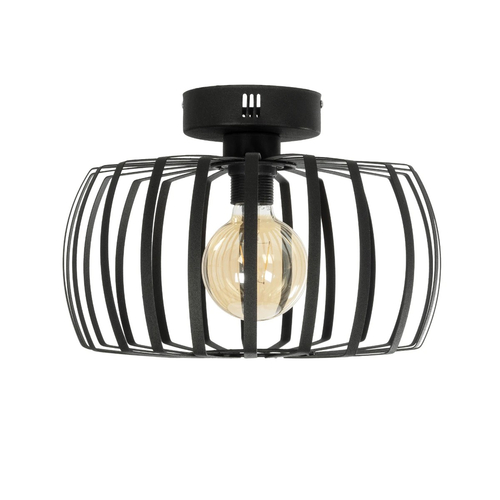 GLOBOSTAR® STAR 202-0054 Μοντέρνο Φωτιστικό Οροφής με Ντουί 1 x E27 AC 220-240V IP20 - Μαύρο - Μ40 x Π40 x Υ27cm