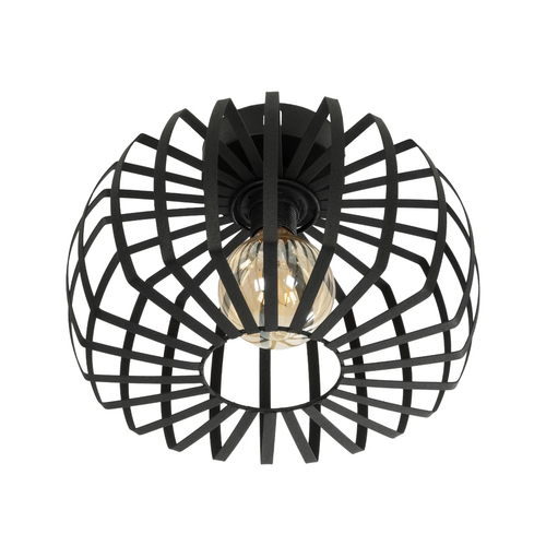 GLOBOSTAR® STAR 202-0054 Μοντέρνο Φωτιστικό Οροφής με Ντουί 1 x E27 AC 220-240V IP20 - Μαύρο - Μ40 x Π40 x Υ27cm