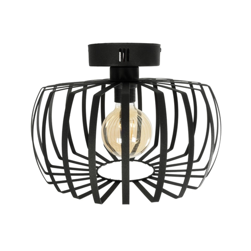 GLOBOSTAR® STAR 202-0054 Μοντέρνο Φωτιστικό Οροφής με Ντουί 1 x E27 AC 220-240V IP20 - Μαύρο - Μ40 x Π40 x Υ27cm