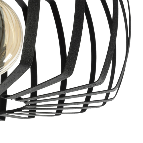 GLOBOSTAR® STAR 202-0054 Μοντέρνο Φωτιστικό Οροφής με Ντουί 1 x E27 AC 220-240V IP20 - Μαύρο - Μ40 x Π40 x Υ27cm