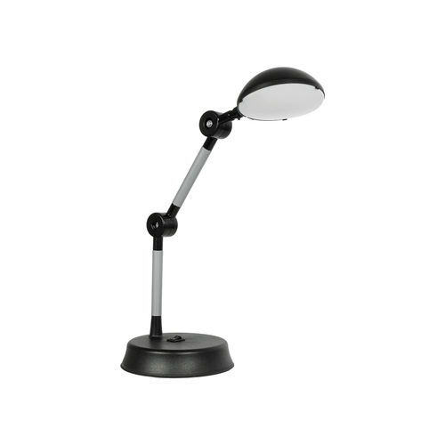 GloboStar® MICHEL 202-0061 Επιτραπέζιο Φωτιστικό Πορτατίφ LED 6W 540lm 120° AC220-240V IP20 Ψυχρό Λευκό 6000K Μαύρο Πλαστικό - Μ20 x Π14.5 x Υ33cm - 2 Χρόνια Εγγύηση