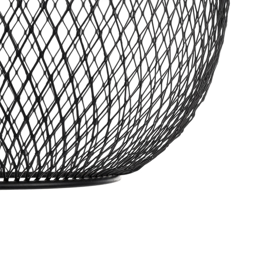 GLOBOSTAR® WIRE 203-0004 Μοντέρνο Κρεμαστό Φωτιστικό Οροφής με Ντουί 1 x E27 AC 220-240V IP20 - Μαύρο & Χάλκινο - Μ25 x Π25 x Υ30cm