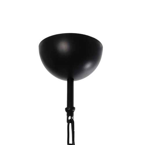 GLOBOSTAR® GATSBY 203-0007 Vintage Κρεμαστό Φωτιστικό Οροφής με Ντουί 1 x E27 AC 220-240V IP20 - Μαύρο & Μπεζ - Μ25 x Π25 x Υ25cm