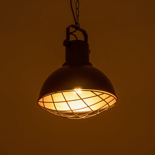 GLOBOSTAR® SIERRA 203-0011 Vintage Κρεμαστό Φωτιστικό Οροφής με Ντουί 1 x E27 AC 220-240V IP20 - Μαύρο & Χρυσό - Μ30 x Π30 x Υ40cm