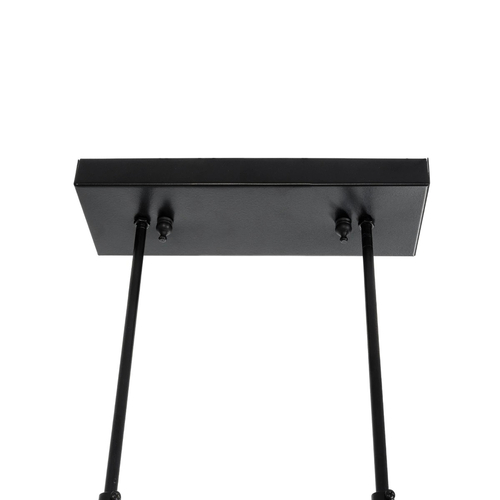 GLOBOSTAR® LATTICE 203-0016 Μοντέρνο Φωτιστικό Οροφής με Ντουί 6 x E27 AC 220-240V IP20 - Μαύρο & Μπρούτζινο - Μ120 x Π15 x Υ32cm