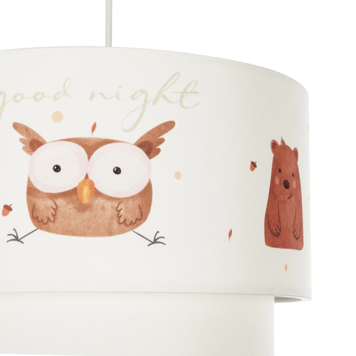 GLOBOSTAR® OWL 204-0001 Παιδικό Κρεμαστό Φωτιστικό Οροφής με Ντουί 1 x E27 AC 220-240V IP20 - Πολύχρωμο - Μ30 x Π30 x Υ24cm