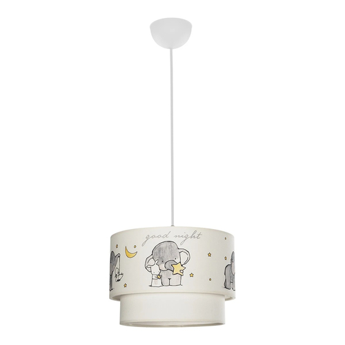 GLOBOSTAR® ELEPHANT 204-0002 Παιδικό Κρεμαστό Φωτιστικό Οροφής με Ντουί 1 x E27 AC 220-240V IP20 - Πολύχρωμο - Μ30 x Π30 x Υ24cm