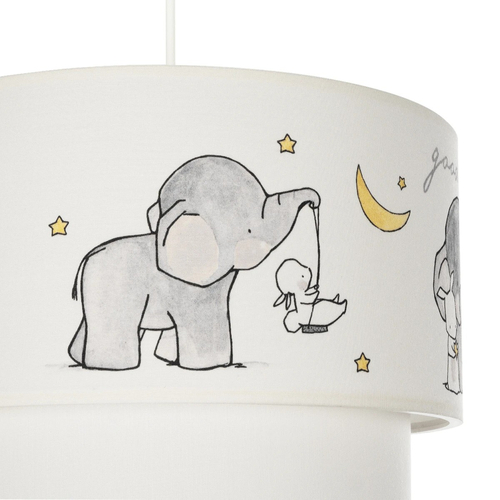 GLOBOSTAR® ELEPHANT 204-0002 Παιδικό Κρεμαστό Φωτιστικό Οροφής με Ντουί 1 x E27 AC 220-240V IP20 - Πολύχρωμο - Μ30 x Π30 x Υ24cm
