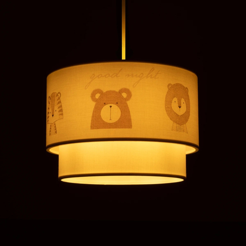 GLOBOSTAR® BEAR 204-0003 Παιδικό Κρεμαστό Φωτιστικό Οροφής με Ντουί 1 x E27 AC 220-240V IP20 - Πολύχρωμο - Μ30 x Π30 x Υ24cm