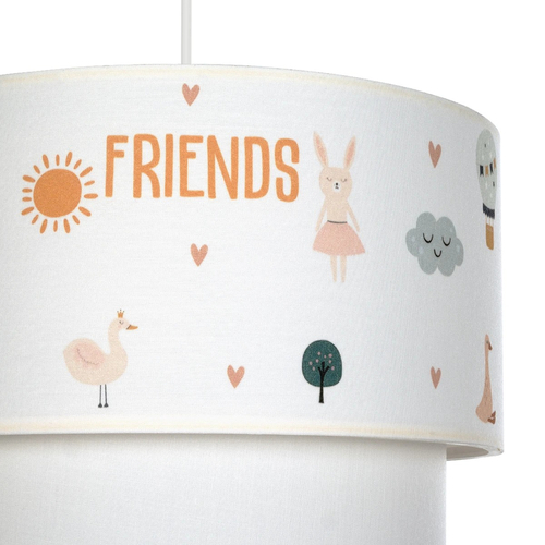 GLOBOSTAR® BALLOON 204-0004 Παιδικό Κρεμαστό Φωτιστικό Οροφής με Ντουί 1 x E27 AC 220-240V IP20 - Πολύχρωμο - Μ30 x Π30 x Υ24cm