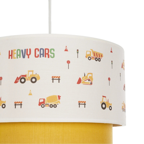 GLOBOSTAR® EXCAVATOR 204-0005 Παιδικό Κρεμαστό Φωτιστικό Οροφής με Ντουί 1 x E27 AC 220-240V IP20 - Πολύχρωμο - Μ30 x Π30 x Υ24cm