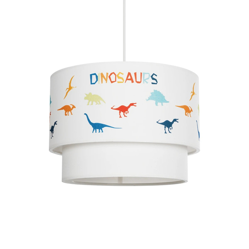 GLOBOSTAR® DINO 204-0006 Παιδικό Κρεμαστό Φωτιστικό Οροφής με Ντουί 1 x E27 AC 220-240V IP20 - Πολύχρωμο - Μ30 x Π30 x Υ24cm