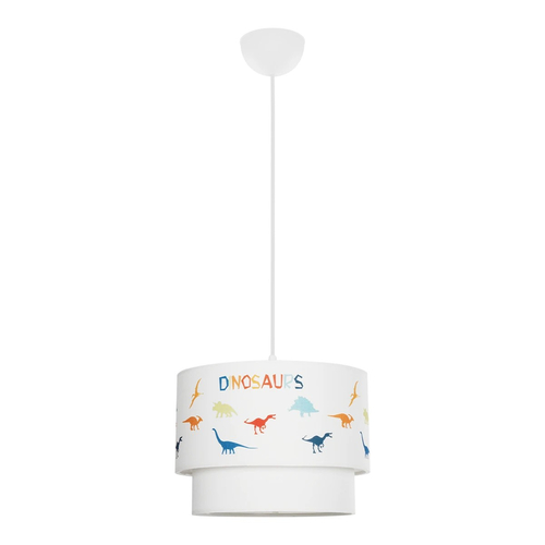 GLOBOSTAR® DINO 204-0006 Παιδικό Κρεμαστό Φωτιστικό Οροφής με Ντουί 1 x E27 AC 220-240V IP20 - Πολύχρωμο - Μ30 x Π30 x Υ24cm