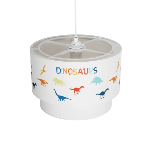 GLOBOSTAR® DINO 204-0006 Παιδικό Κρεμαστό Φωτιστικό Οροφής με Ντουί 1 x E27 AC 220-240V IP20 - Πολύχρωμο - Μ30 x Π30 x Υ24cm