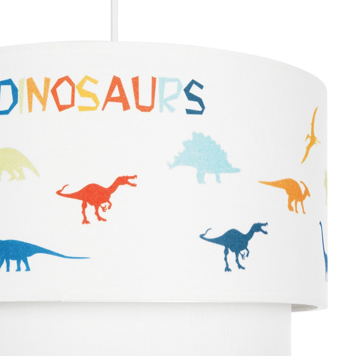 GLOBOSTAR® DINO 204-0006 Παιδικό Κρεμαστό Φωτιστικό Οροφής με Ντουί 1 x E27 AC 220-240V IP20 - Πολύχρωμο - Μ30 x Π30 x Υ24cm