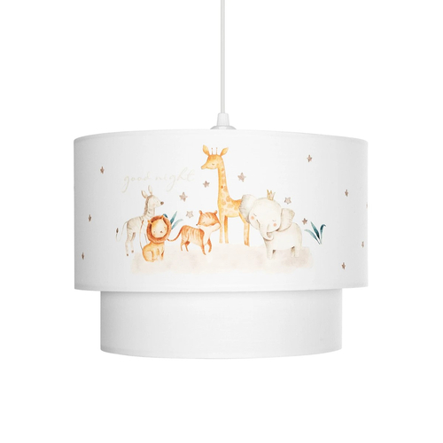 GLOBOSTAR® GIRAFFE 204-0007 Παιδικό Κρεμαστό Φωτιστικό Οροφής με Ντουί 1 x E27 AC 220-240V IP20 - Πολύχρωμο - Μ30 x Π30 x Υ24cm