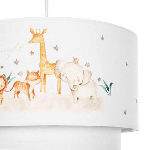 GLOBOSTAR® GIRAFFE 204-0007 Παιδικό Κρεμαστό Φωτιστικό Οροφής με Ντουί 1 x E27 AC 220-240V IP20 - Πολύχρωμο - Μ30 x Π30 x Υ24cm