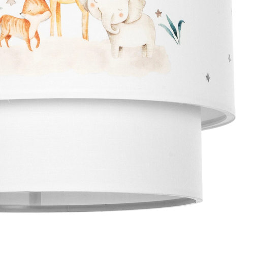 GLOBOSTAR® GIRAFFE 204-0007 Παιδικό Κρεμαστό Φωτιστικό Οροφής με Ντουί 1 x E27 AC 220-240V IP20 - Πολύχρωμο - Μ30 x Π30 x Υ24cm